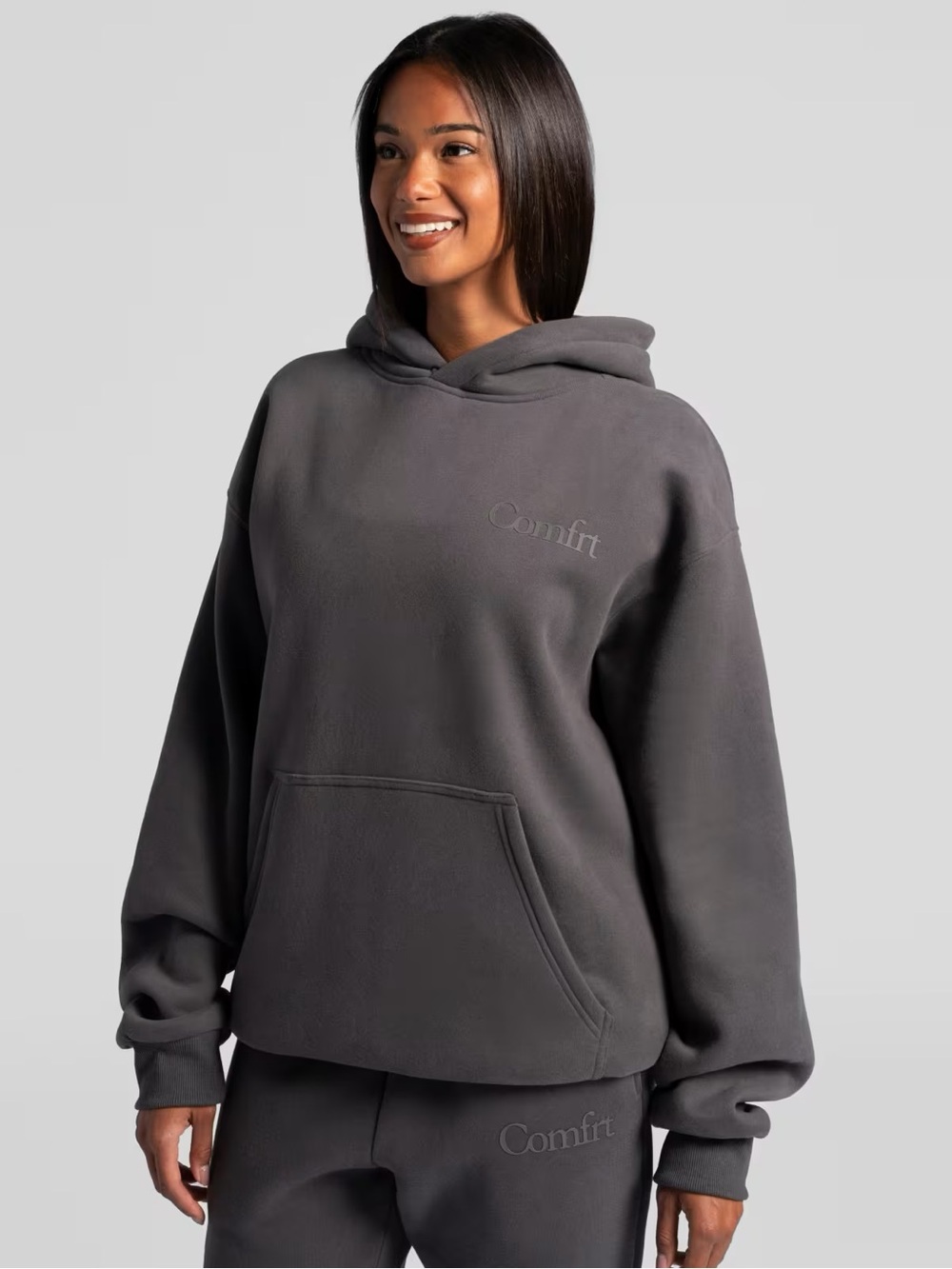 ✨🆕 Comfrt Steel Grey Oversized Minimalist Hoodie Size XS Unisex Sizing